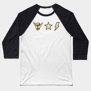 yellow stars shaka hand, star & lightning sticker pack Baseball T-Shirt